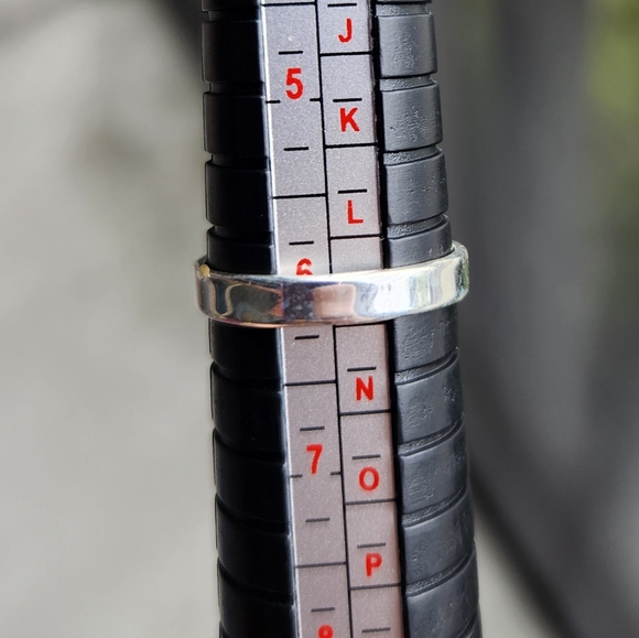 Handmade Sterling Silver 925 Kingman Turquoise Heart Ring Size 6 - Picture 7 of 9